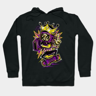 King TV Skater Purple Gold Hoodie